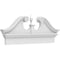 Ekena Millwork Rams Head Architectural Grade PVC Combination Pediment, 42"W x 17-3/8"H x 2-3/4"P PEDPC042X175RHP00 - alternate 1